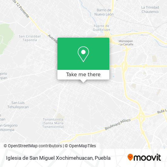 Iglesia de San Miguel Xochimehuacan map