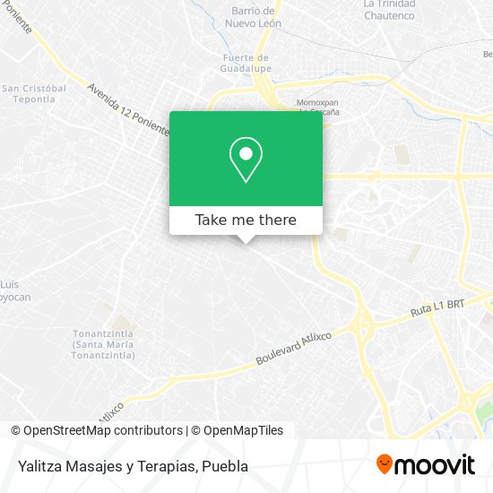 Mapa de Yalitza Masajes y Terapias