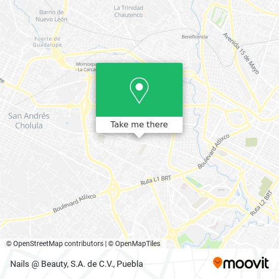 Mapa de Nails @ Beauty, S.A. de C.V.