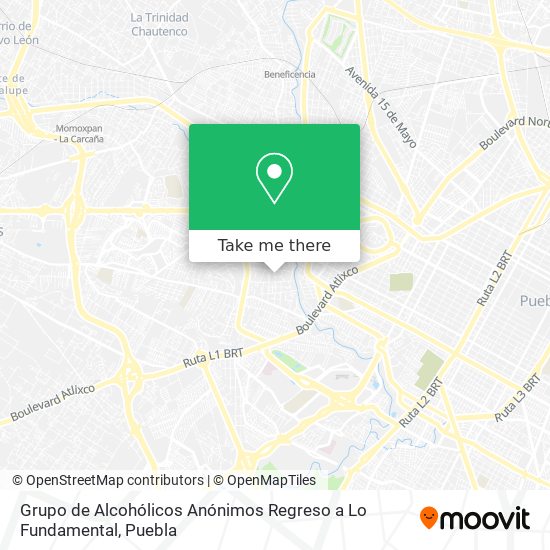 Grupo de Alcohólicos Anónimos Regreso a Lo Fundamental map