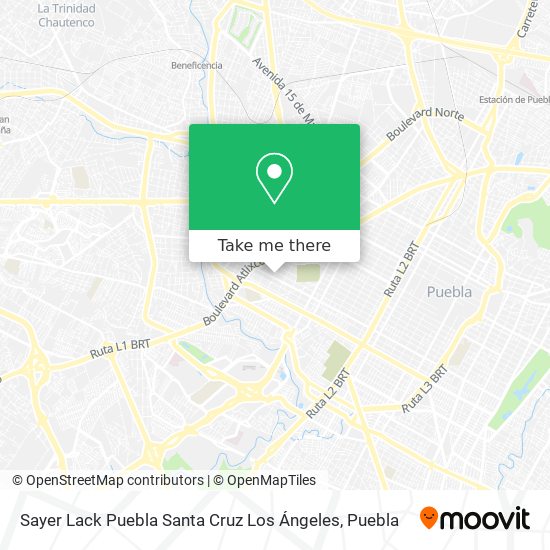Sayer Lack Puebla Santa Cruz Los Ángeles map