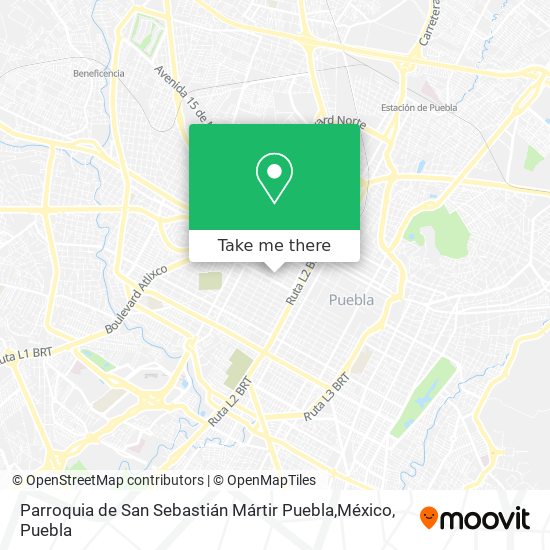 Parroquia de San Sebastián Mártir Puebla,México map