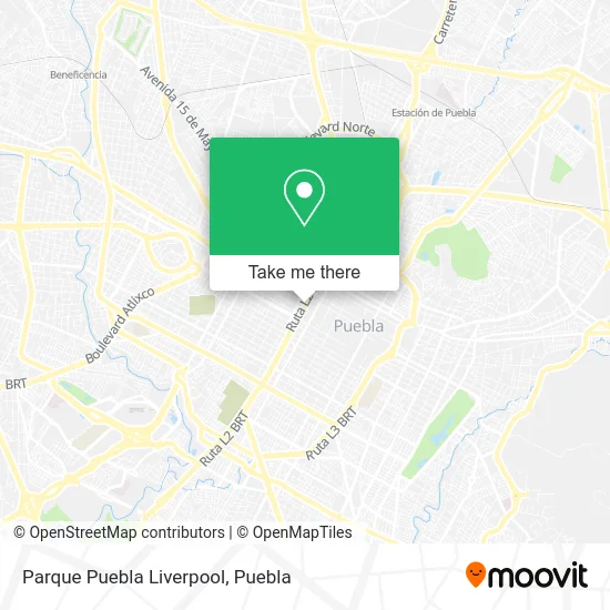 Parque Puebla Liverpool map