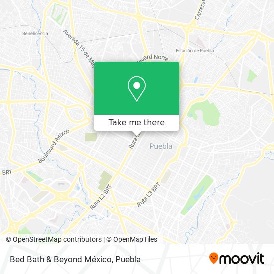 Mapa de Bed Bath & Beyond México