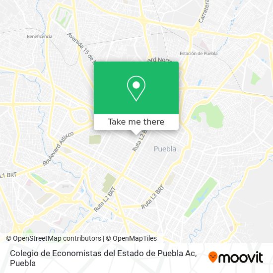 Mapa de Colegio de Economistas del Estado de Puebla Ac