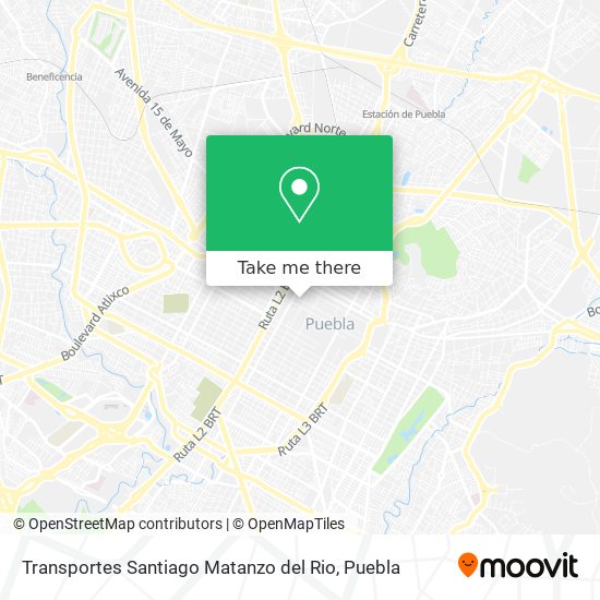 Transportes Santiago Matanzo del Rio map