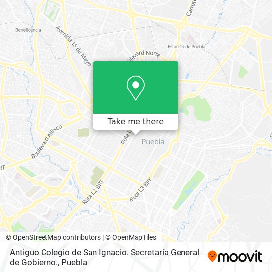 Antiguo Colegio de San Ignacio. Secretaría General de Gobierno. map