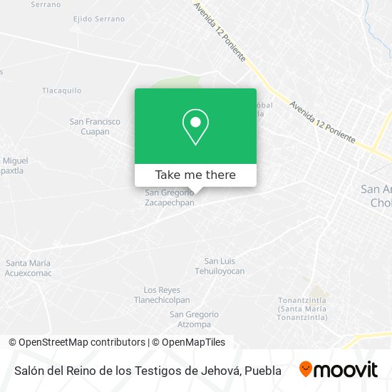 Salón del Reino de los Testigos de Jehová map