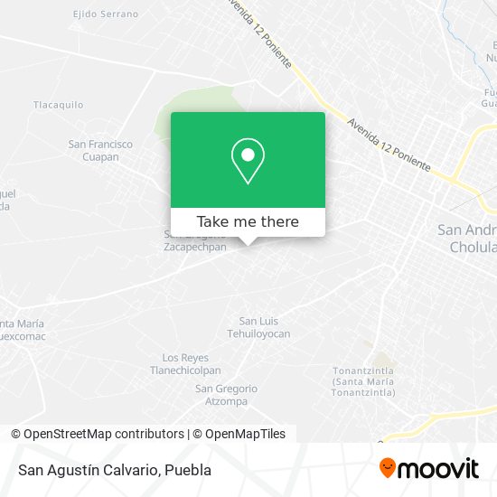 San Agustín Calvario map