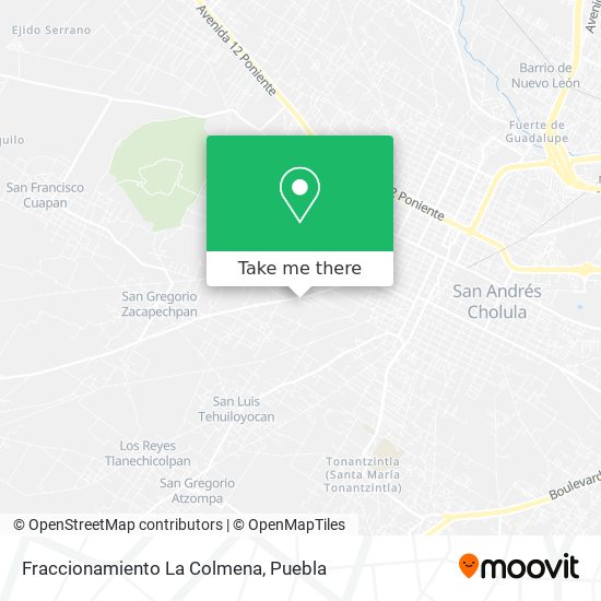 Mapa de Fraccionamiento La Colmena