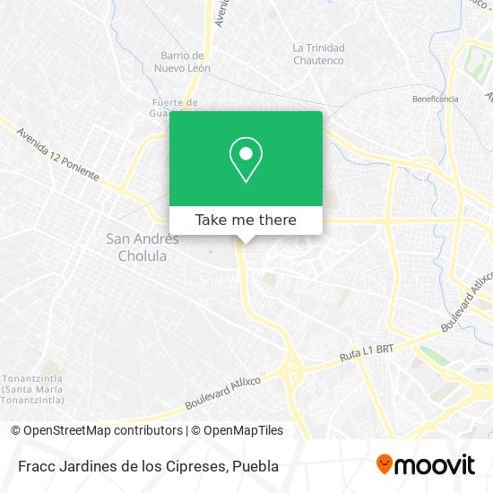 Fracc Jardines de los Cipreses map