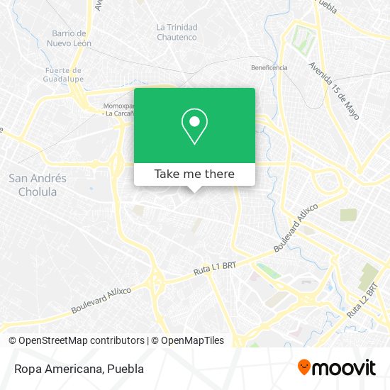 Mapa de Ropa Americana