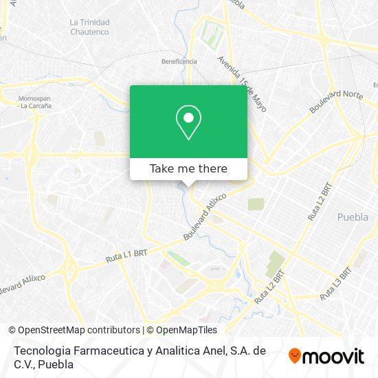 Tecnologia Farmaceutica y Analitica Anel, S.A. de C.V. map