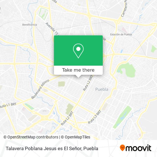 Talavera Poblana Jesus es El Señor map