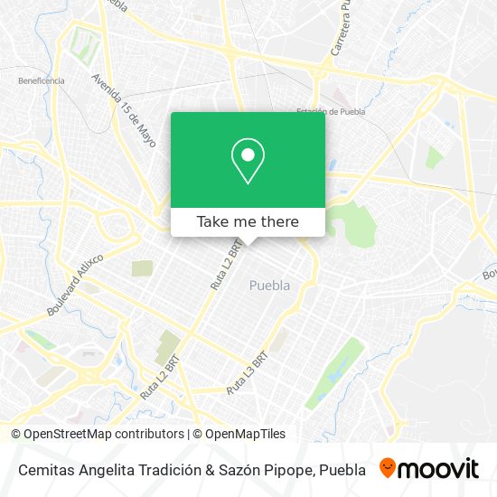 Mapa de Cemitas Angelita Tradición & Sazón Pipope