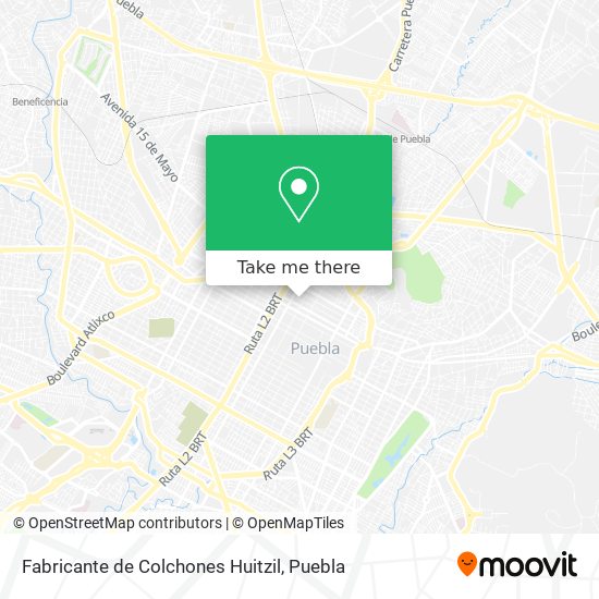 Fabricante de Colchones Huitzil map