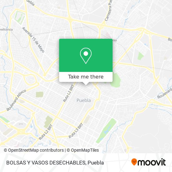 Mapa de BOLSAS Y VASOS DESECHABLES