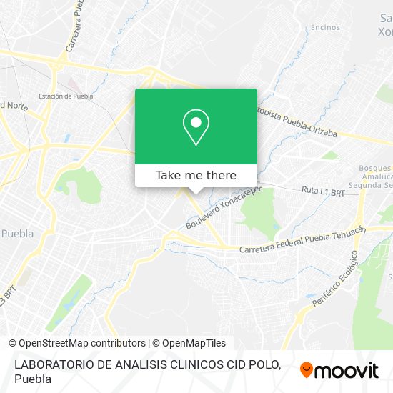 Mapa de LABORATORIO DE ANALISIS CLINICOS CID POLO