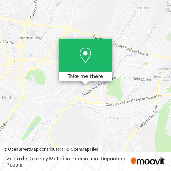 Mapa de Venta de Dulces y Materias Primas para Reposteria