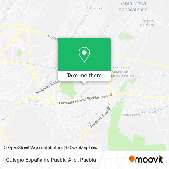 Mapa de Colegio España de Puebla A. c.