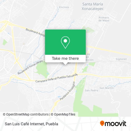 San Luis Café Internet map