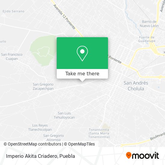 Imperio Akita Criadero map