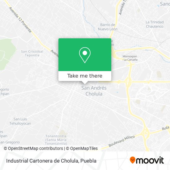 Industrial Cartonera de Cholula map