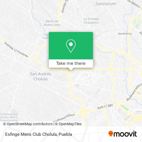 Mapa de Esfinge Mens Club Cholula