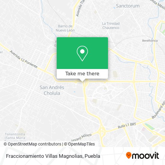 Mapa de Fraccionamiento Villas Magnolias