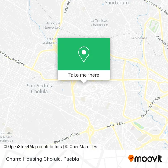 Charro Housing Cholula map