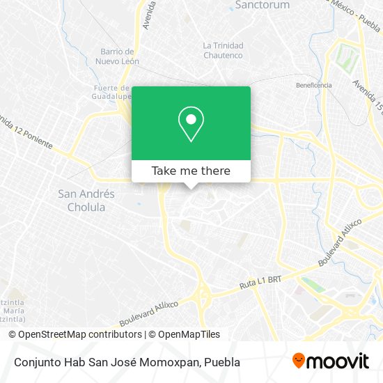 Conjunto Hab San José Momoxpan map