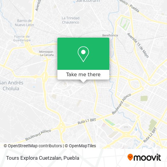 Tours Explora Cuetzalan map
