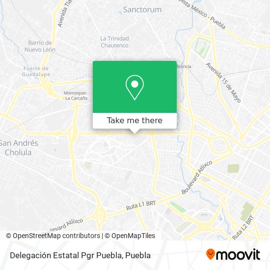 Delegación Estatal Pgr Puebla map