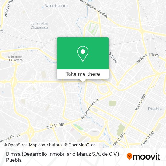 Dimsa (Desarrollo Inmobiliario Maruz S.A. de C.V.) map