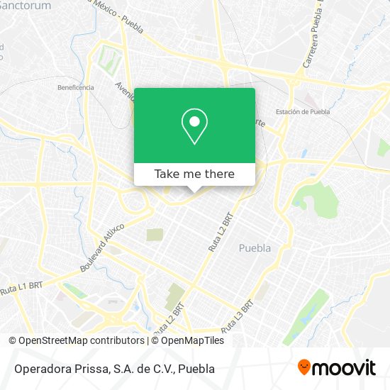 Operadora Prissa, S.A. de C.V. map