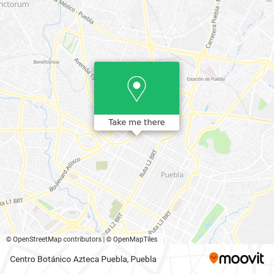 Centro Botánico Azteca Puebla map