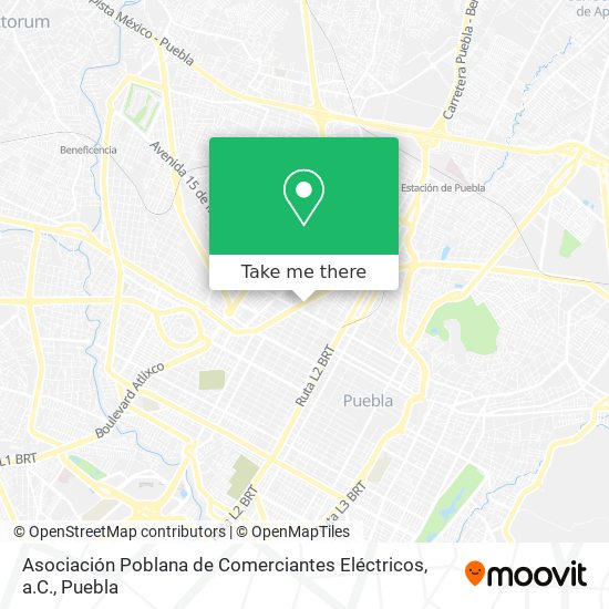 Mapa de Asociación Poblana de Comerciantes Eléctricos, a.C.