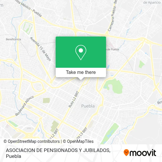 ASOCIACION DE PENSIONADOS Y JUBILADOS map