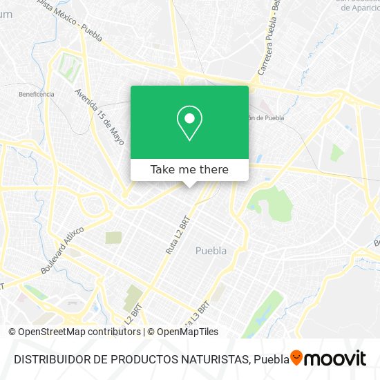 DISTRIBUIDOR DE PRODUCTOS NATURISTAS map