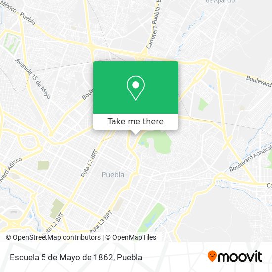 Escuela 5 de Mayo de 1862 map