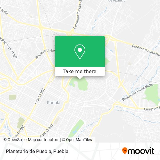 Mapa de Planetario de Puebla