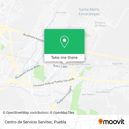 Centro de Servicio Servitec map