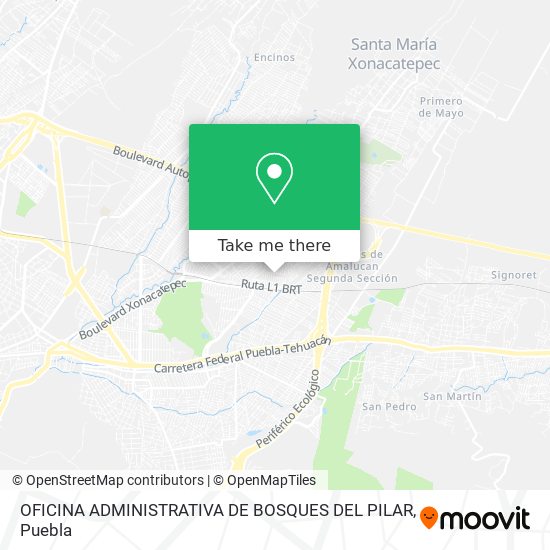 OFICINA ADMINISTRATIVA DE BOSQUES DEL PILAR map