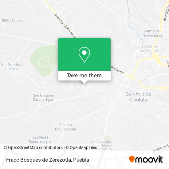 Mapa de Fracc Bosques de Zerezotla