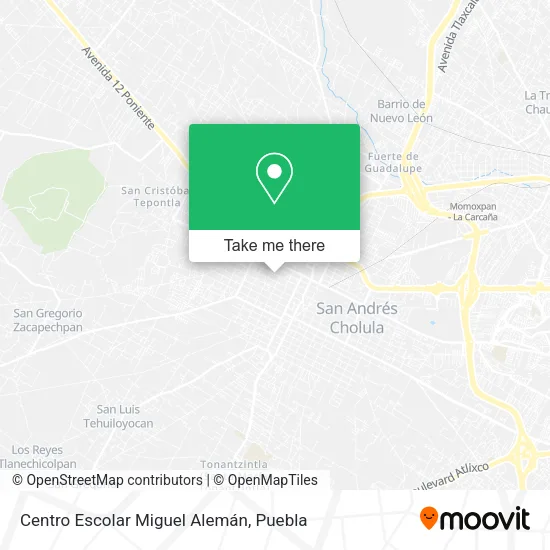 Mapa de Centro Escolar Miguel Alemán