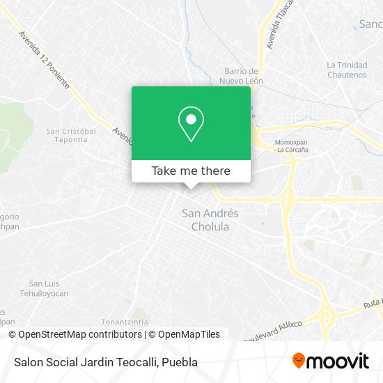 Salon Social Jardin Teocalli map