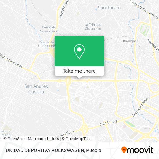 Mapa de UNIDAD DEPORTIVA VOLKSWAGEN