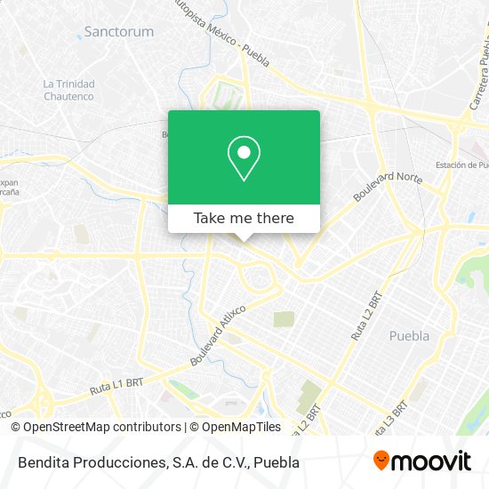 Mapa de Bendita Producciones, S.A. de C.V.