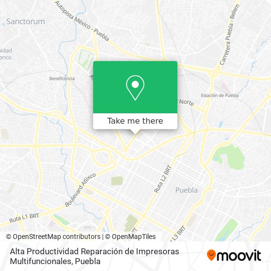 Alta Productividad Reparación de Impresoras Multifuncionales map