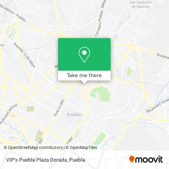 VIP's Puebla Plaza Dorada map